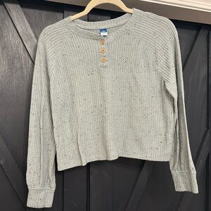 Girls XL old navy cropped Henley